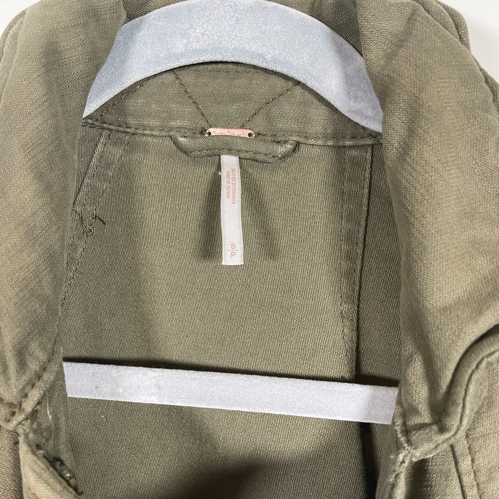 Free People Not Your Brother’s Surplus Jacket Olive Green Size Small retail $168 - Picture 3 of 8